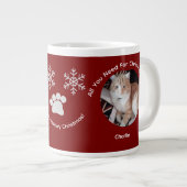 Custom All You Need Cat Photo Specialty Mug Jumbo-Tasse (Vorderseite Rechts)