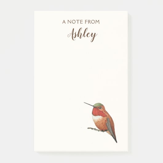 Custom Allen's Hummingbird Notes Post-it Klebezettel (Vorderseite)