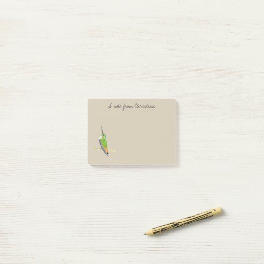 Custom Allen's Hummingbird Post-it Notes Klebezettel (Auf Schreibtisch)