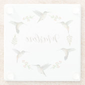 Custom Allen's Hummingbirds Glasuntersetzer (Rückseite)