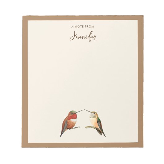 Custom Allen's Hummingbirds Notepad Notizblock (Vorderseite)