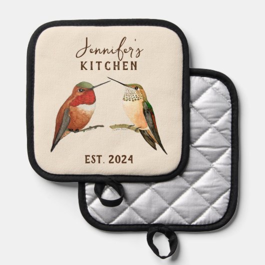 Custom Allen's Hummingbirds Notepad Topflappen (Vorderseite/Rückseite)