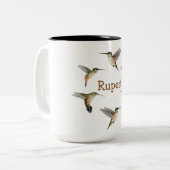 Custom Allen's Hummingbirds Two-Tone-Kaffee-Tasse Zweifarbige Tasse (Vorderseite Links)