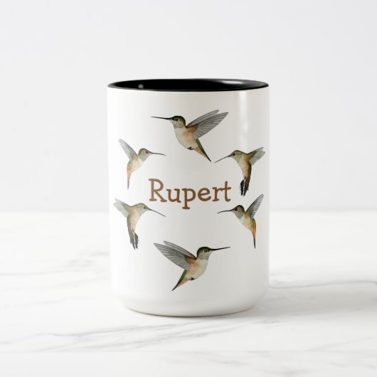 Custom Allen's Hummingbirds Two-Tone-Kaffee-Tasse Zweifarbige Tasse (Mittel)