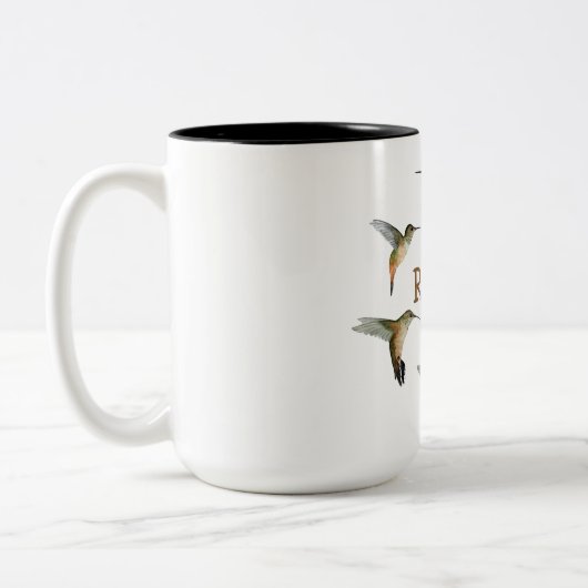 Custom Allen's Hummingbirds Two-Tone-Kaffee-Tasse Zweifarbige Tasse (Links)