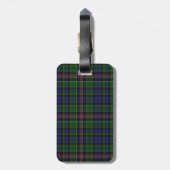 Custom Allison Tartan Kariert Luggage Tag Gepäckanhänger (Rückseite vertikal)