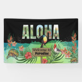 Custom Aloha Tropical Paradise Willkommensbanner Banner (Horizontal)