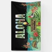 Custom Aloha Tropical Paradise Willkommensbanner Banner (Vertikal)