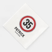 CUSTOM Altersbegrenzungszeichen Geburtstagsparty Serviette (Ecke)