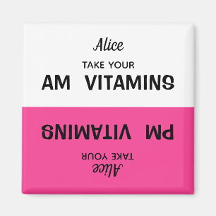 Custom AM/PM Vitamin Pill Erinnerung Magnet