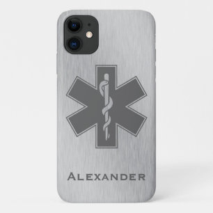 Custom Ambulance Black and White Star of Life Case-Mate iPhone Hülle