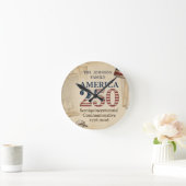 Custom America 250 Semiquincentennial 1776–2026  Runde Wanduhr (Zuhause)