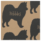 Custom American Eskimo Dog Breed Fabric Stoff (Nahaufnahme)