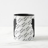 CUSTOM American Eskimo Dog Silhouette Tasse (Zentrum)