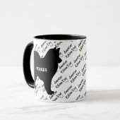 CUSTOM American Eskimo Dog Silhouette Tasse (Vorderseite Links)