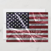 Custom American Flag, 4. Juli Feier Einladung (Vorderseite)