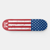 Custom American Flag Patriotic Personalisiert Skateboard (Horizontal)