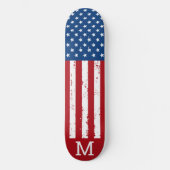 Custom American Flag Patriotic Personalisiert Skateboard (Vorderseite)
