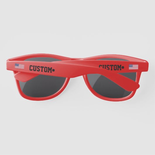 Custom American Flag Sonnenbrille (Rückseite)