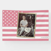 Custom American Flag with Your Photo, USA Decor Banner (Horizontal)