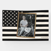 Custom American Flag with Your Photo, USA Decor Banner (Horizontal)
