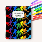 Custom American Football von hinten in die Schule Notizblock