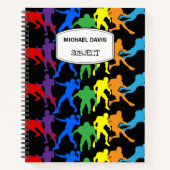 Custom American Football von hinten in die Schule Notizblock (Vorderseite)