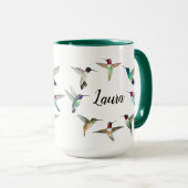 Custom American Hummingbirds Two-Tone-Kaffee-Tasse Tasse (VorderseiteRechts)