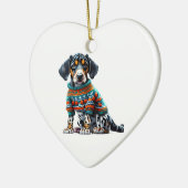 Custom American Leopard Hound in Christmas Sweater Keramik Ornament (Links)