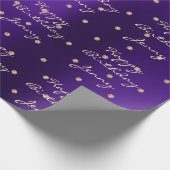 Custom Amethyst Lila Rose Gold Cystal Swarovski Geschenkpapier (Ecke)