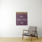 Custom Amethyst & White Personalized Photo Booth Wandteppich (Beispiel)