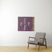 Custom Amethyst & White Personalized Photo Booth Wandteppich (Beispiel (Horizontal))