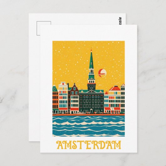 Custom Amsterdam Niederlande Postkarte (Vorne/Hinten)
