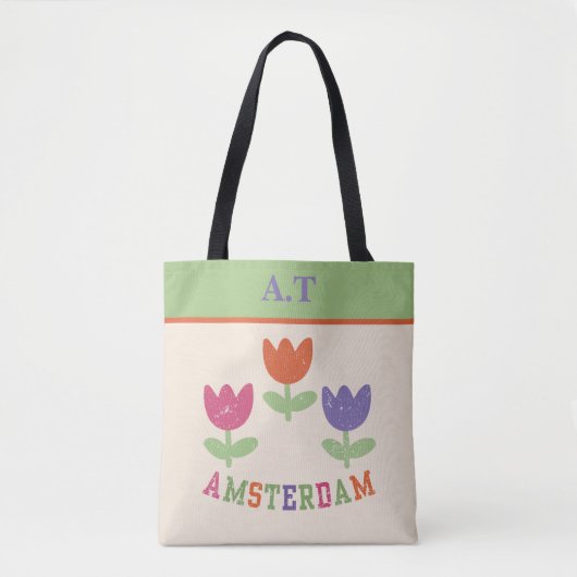 Custom Amsterdam Tulips Tasche (Vorderseite)