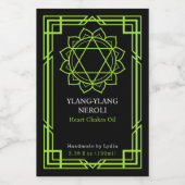 Custom Anahata Heart Chakra Essential Oil Label Weinetikett (Einzelnes Label)