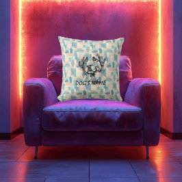 Custom Anatolian Shepherd Portrait Abstrakt Back Kissen