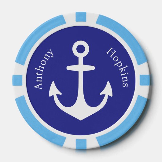 Custom Anchor für Kreuzfahrtschiffe Pokerchips (Vorderseite)