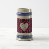 Custom and personalized Cute Cherry Butterfly  Bierglas (Mittel)