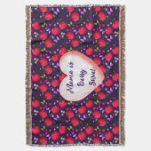 Custom and personalized Cute Cherry Butterfly  Decke (Vorderseite Vertikal)