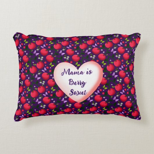 Custom and personalized Cute Cherry Butterfly  Dekokissen (Vorderseite)