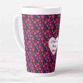 Custom and personalized Cute Cherry Butterfly  Milchtasse (Linke Ecke)