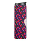 Custom and personalized Cute Cherry Butterfly  Thermosbecher (Nach links gedreht)