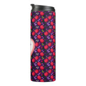 Custom and personalized Cute Cherry Butterfly  Thermosbecher (Nach rechts gedreht)