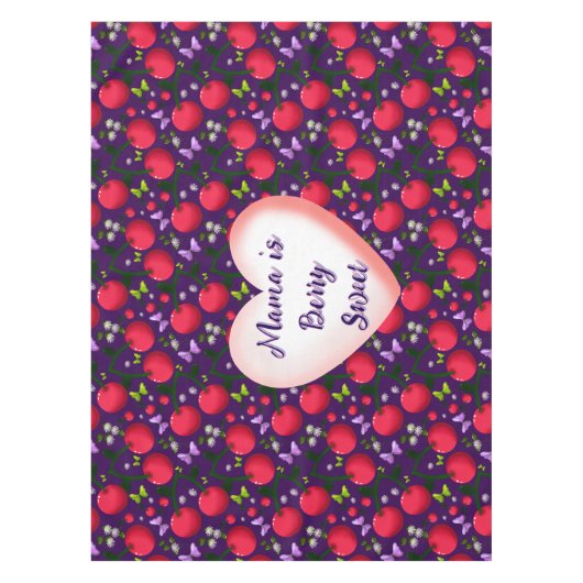 Custom and personalized Cute Cherry Butterfly  Tischdecke (Vorderseite)