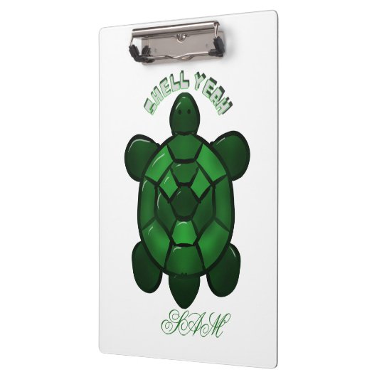 Custom and personalized Cute Turtle  Klemmbrett (Links)