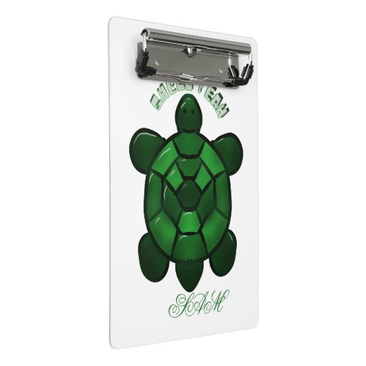 Custom and personalized Cute Turtle  Mini Klemmbrett (Schrägansicht)