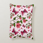 Custom and personalized floral Butterfly pattern  Dekokissen (Rückseite(Vertikal))