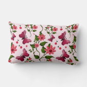 Custom and personalized floral Butterfly pattern  Lendenkissen (Rückseite)