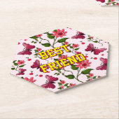 Custom and personalized floral Butterfly pattern  Untersetzer (angewinkelt)