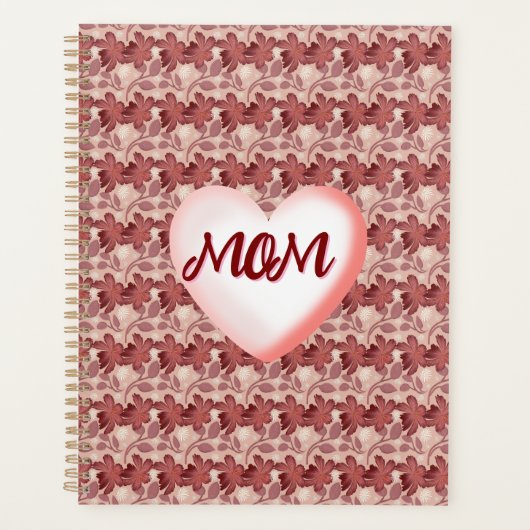 Custom and personalized floral gift for Mom Planer (Vorderseite)